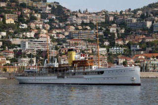 SS Delphine in the natural deep water port of Villefranche in the South of France