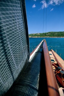 Roller furling in boom of Wallty yacht