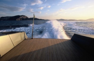 The technologically advanced and innovative Wallypower 118 with its water jet power and contemporary design