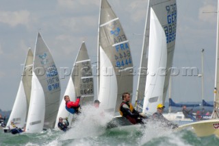 HAYLING ISLAND, ENGLAND - AUGUST 8: The 505 World Championship 2006 sailing event at Hayling Island, England. (Photo by Steve Arkley/Kos Picture Source via Getty Images)