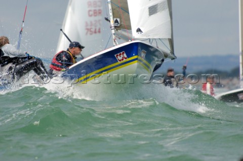 HAYLING ISLAND ENGLAND  AUGUST 8 The 505 World Championship 2006 sailing event at Hayling Island Eng