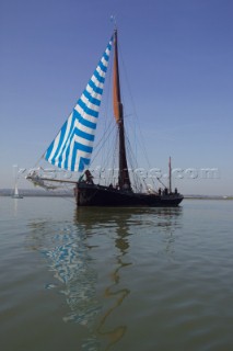 Boats racing in the Medway Barge Race 2006