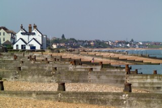 Groynes on the beach at Whitstable