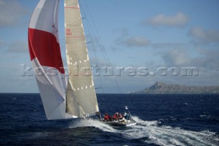 Transpac 2005. Genuine Risk, a Dubois 90, during the 2005 Trans Pacific Yacht Race