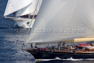 Porto Cervo, 09 09 2006. Maxi Yacht Rolex Cup 2006. Hetairos & Adela.