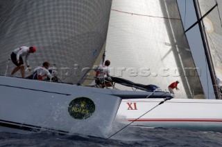 Porto Cervo, 08 09 2006. Maxi Yacht Rolex Cup 2006. Wild Oats XI & Alfa Romeo.