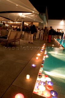 Porto Cervo, 15 09 2006. Rolex Swan Cup 2006. YCCS & ROLEX Owners Dinner . Decoration. . The Rolex Swan Cup is the principal event in the swan yacht racing circuit. For Editorial Use only.