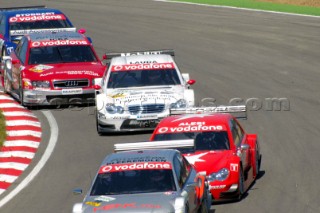 A tight first corner during the DTM at Brands Hatch on July 2nd 2006