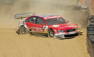 Vanina Ickx goes for a spin during the DTM at Brands Hatch on July 2nd 2006.