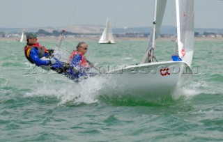 Peter Alarie crews for helm Hasso Plattner during the 505 Worlds at Hayling Island 2006