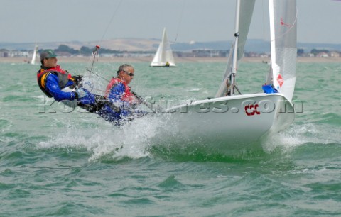 Peter Alarie crews for helm Hasso Plattner during the 505 Worlds at Hayling Island 2006