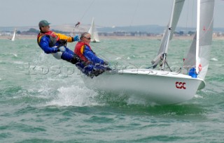 Peter Alarie crews for helm Hasso Plattner during the 505 Worlds at Hayling Island 2006