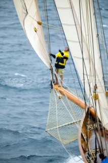 SAINT-TROPEZ, FRANCE - The Voiles de St Tropez on October 3rd 2006. The largest classic and modern yachts from around the world gather in Saint-Tropez annually for a week of racing and festivities to mark the end of the Mediterranean season, before most head across the Atlantic to winter in the Caribbean. .