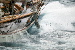 SAINT-TROPEZ, FRANCE - The Voiles de St Tropez on October 3rd 2006. The largest classic and modern yachts from around the world gather in Saint-Tropez annually for a week of racing and festivities to mark the end of the Mediterranean season, before most head across the Atlantic to winter in the Caribbean. .