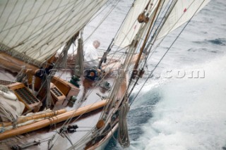 SAINT-TROPEZ, FRANCE - The Voiles de St Tropez on October 3rd 2006. The largest classic and modern yachts from around the world gather in Saint-Tropez annually for a week of racing and festivities to mark the end of the Mediterranean season, before most head across the Atlantic to winter in the Caribbean. .