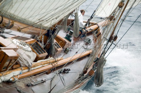 SAINTTROPEZ FRANCE  The Voiles de St Tropez on October 3rd 2006 The largest classic and modern yacht