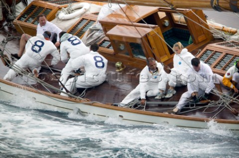 SAINTTROPEZ FRANCE  The Voiles de St Tropez on October 3rd 2006 The largest classic and modern yacht