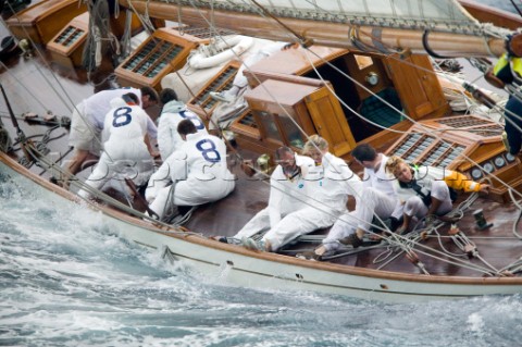 SAINTTROPEZ FRANCE  The Voiles de St Tropez on October 3rd 2006 The largest classic and modern yacht