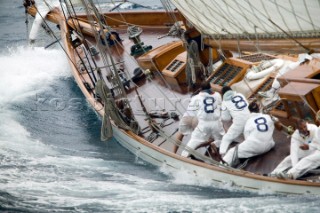 SAINT-TROPEZ, FRANCE - The Voiles de St Tropez on October 3rd 2006. The largest classic and modern yachts from around the world gather in Saint-Tropez annually for a week of racing and festivities to mark the end of the Mediterranean season, before most head across the Atlantic to winter in the Caribbean. .