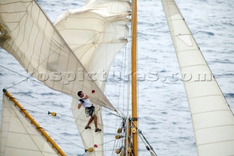 SAINTTROPEZ FRANCE  The Voiles de St Tropez on October 3rd 2006 The largest classic and modern yacht