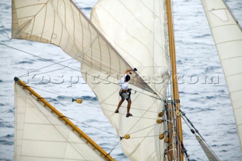 SAINTTROPEZ FRANCE  The Voiles de St Tropez on October 3rd 2006 The largest classic and modern yacht