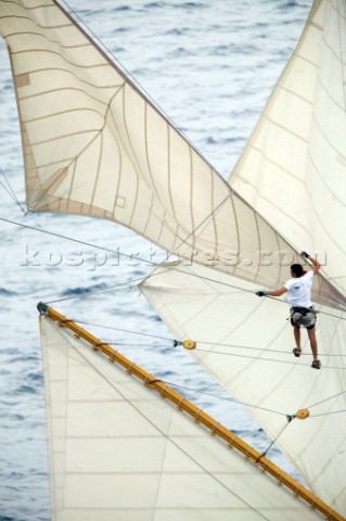 SAINTTROPEZ FRANCE  The Voiles de St Tropez on October 3rd 2006 The largest classic and modern yacht