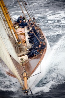 SAINT-TROPEZ, FRANCE - The Voiles de St Tropez on October 3rd 2006. The largest classic and modern yachts from around the world gather in Saint-Tropez annually for a week of racing and festivities to mark the end of the Mediterranean season, before most head across the Atlantic to winter in the Caribbean. .