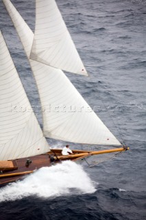 SAINT-TROPEZ, FRANCE - The Voiles de St Tropez on October 3rd 2006. The largest classic and modern yachts from around the world gather in Saint-Tropez annually for a week of racing and festivities to mark the end of the Mediterranean season, before most head across the Atlantic to winter in the Caribbean. .