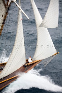 SAINT-TROPEZ, FRANCE - The Voiles de St Tropez on October 3rd 2006. The largest classic and modern yachts from around the world gather in Saint-Tropez annually for a week of racing and festivities to mark the end of the Mediterranean season, before most head across the Atlantic to winter in the Caribbean. .