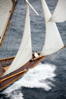 SAINT-TROPEZ, FRANCE - The Voiles de St Tropez on October 3rd 2006. The largest classic and modern yachts from around the world gather in Saint-Tropez annually for a week of racing and festivities to mark the end of the Mediterranean season, before most head across the Atlantic to winter in the Caribbean. .