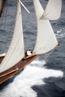 SAINT-TROPEZ, FRANCE - The Voiles de St Tropez on October 3rd 2006. The largest classic and modern yachts from around the world gather in Saint-Tropez annually for a week of racing and festivities to mark the end of the Mediterranean season, before most head across the Atlantic to winter in the Caribbean. .