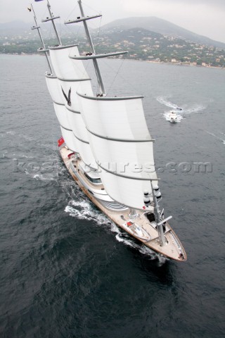 SAINTTROPEZ FRANCE  The Voiles de St Tropez on October 3rd 2006 The largest classic and modern yacht