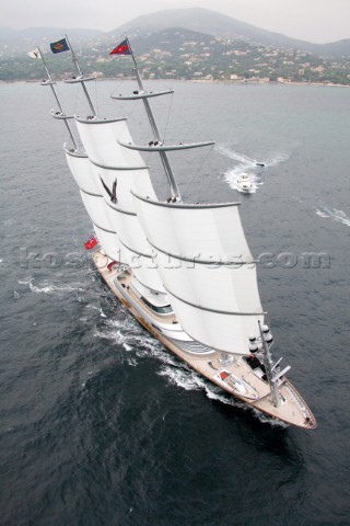 SAINTTROPEZ FRANCE  The Voiles de St Tropez on October 3rd 2006 The largest classic and modern yacht