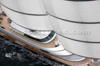 SAINT-TROPEZ, FRANCE - The Voiles de St Tropez on October 3rd 2006. The largest classic and modern yachts from around the world gather in Saint-Tropez annually for a week of racing and festivities to mark the end of the Mediterranean season, before most head across the Atlantic to winter in the Caribbean. The Maltese Falcon.