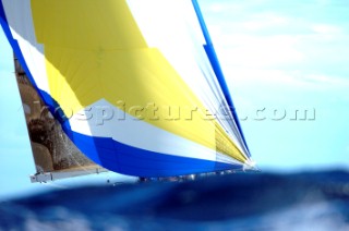 Formidable 3 on a spinnaker run during Les Voiles de Saint Tropez 2005