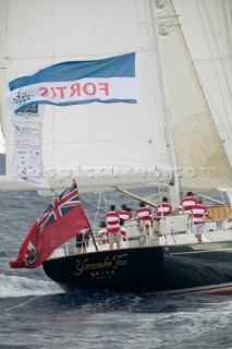 PALMA, MAJORCA - October 12th 2006: The sailing superyacht Yankee Two, skippered by American Charlie Dwyer, competing in Persuit Race 1 of the Superyacht Cup on October 12th 2006. The race was won by American yacht Virago, built by the Nautor Swan shipyard in Finland and owned and driven by Stuart Townsend. (Photo by Kos/Kos Picture Source)