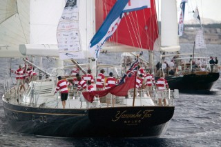 PALMA, MAJORCA - October 12th 2006: The sailing superyacht Yankee Two, skippered by American Charlie Dwyer, competing in Persuit Race 1 of the Superyacht Cup on October 12th 2006. The race was won by American yacht Virago, built by the Nautor Swan shipyard in Finland and owned and driven by Stuart Townsend. (Photo by Kos/Kos Picture Source)