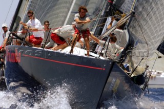 TP52, Orlanda ITA52 rounds the second top mark of race four of the Breitling Medcup 06 regatta, Palma, Mallorca, Spain. 21/7/2006