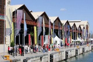 Along the harbour wall in Valencia