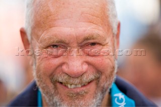 BILBAO, SPAIN - October 22nd 2006: Sir Robin Knox-Johnston (GBR), at 67 years old skipper of the Open 60 yacht SAGA INSURANCE. The Velux 5 Oceans is a three part round the world yacht race for the bravest of solo sailors. Leg 1 is approximately 12,000 miles from Bilbao in Spain to Fremantle in Western Australia. It is the ultimate test of sailing skill, stamina and endurance. (Rights restrictions may apply)