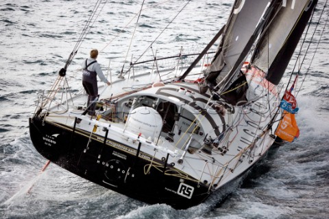 BILBAO SPAIN  October 22nd 2006 Alex Thomson GBR onboard his Open 60ft monohull HUGO BOSS The Velux 