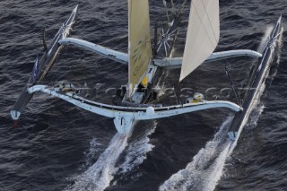 05/11/2006 - Pointe à Pitre/Guadeloupe (FRA) - Arrivée Route du Rhum 2006 - le vainqueur Lionel Lemonchois (Gitana 11)***05/11/2006 - Pointe à Pitre/Guadelupe (FRA) - Route du Rhum 2006 arrival - overall winner Lionel Lemonchois (Gitana 11)