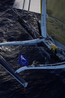 05/11/2006 - Pointe à Pitre/Guadeloupe (FRA) - Arrivée Route du Rhum 2006 - le vainqueur Lionel Lemonchois (Gitana 11)***05/11/2006 - Pointe à Pitre/Guadelupe (FRA) - Route du Rhum 2006 arrival - overall winner Lionel Lemonchois (Gitana 11)