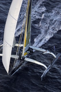 05/11/2006 - Pointe à Pitre/Guadeloupe (FRA) - Arrivée Route du Rhum 2006 - le vainqueur Lionel Lemonchois (Gitana 11)***05/11/2006 - Pointe à Pitre/Guadelupe (FRA) - Route du Rhum 2006 arrival - overall winner Lionel Lemonchois (Gitana 11)