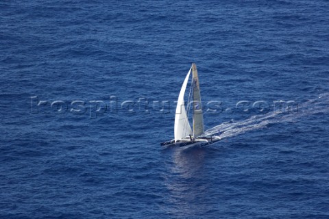 05112006  Pointe  PitreGuadeloupe FRA  Arrive Route du Rhum 2006  le vainqueur Lionel Lemonchois Git