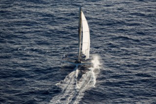 05/11/2006 - Pointe à Pitre/Guadeloupe (FRA) - Arrivée Route du Rhum 2006 - le vainqueur Lionel Lemonchois (Gitana 11)***05/11/2006 - Pointe à Pitre/Guadelupe (FRA) - Route du Rhum 2006 arrival - overall winner Lionel Lemonchois (Gitana 11)