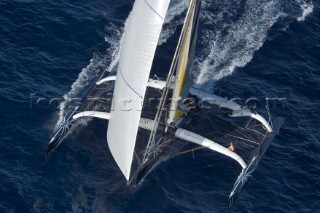 05/11/2006 - Pointe à Pitre/Guadeloupe (FRA) - Arrivée Route du Rhum 2006 - le vainqueur Lionel Lemonchois (Gitana 11)***05/11/2006 - Pointe à Pitre/Guadelupe (FRA) - Route du Rhum 2006 arrival - overall winner Lionel Lemonchois (Gitana 11)