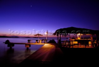 British Virgin Islands - Caribbean. Bar on the sea.