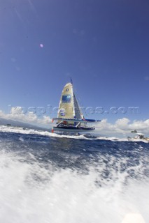 06/11/2006 - Pointe à Pitre/Guadeloupe (FRA) - Arrivée Route du Rhum 2006 - Pascal Bidegorry -Banque Populaire (2ème)***06/11/2006 - Pointe à Pitre/Guadelupe (FRA) - Route du Rhum 2006 arrival - Pascal Bidegorry -Banque Populaire (second)