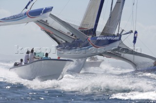 06/11/2006 - Pointe à Pitre/Guadeloupe (FRA) - Arrivée Route du Rhum 2006 - Pascal Bidegorry -Banque Populaire (2ème)***06/11/2006 - Pointe à Pitre/Guadelupe (FRA) - Route du Rhum 2006 arrival - Pascal Bidegorry -Banque Populaire (second)